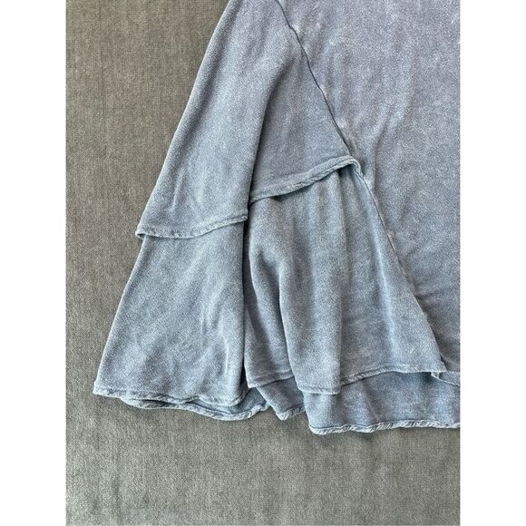 Altar’d State Tiered Tunic Top Womens S Blue Gray Boho Grunge Babydoll Festival - Picture 3 of 9